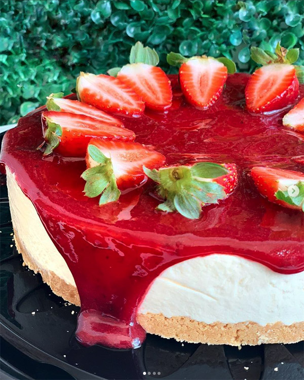 cheesecake doce paladar morango